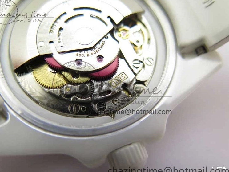 Ceramic Edition 40mm White Dial Submariner Painting White on Best Strap SA3135 Rubber 5GF 0104